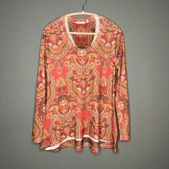 Soft Surroundings Spice Market High Low Blouse Top Women's  XS - Picture 1 of 7